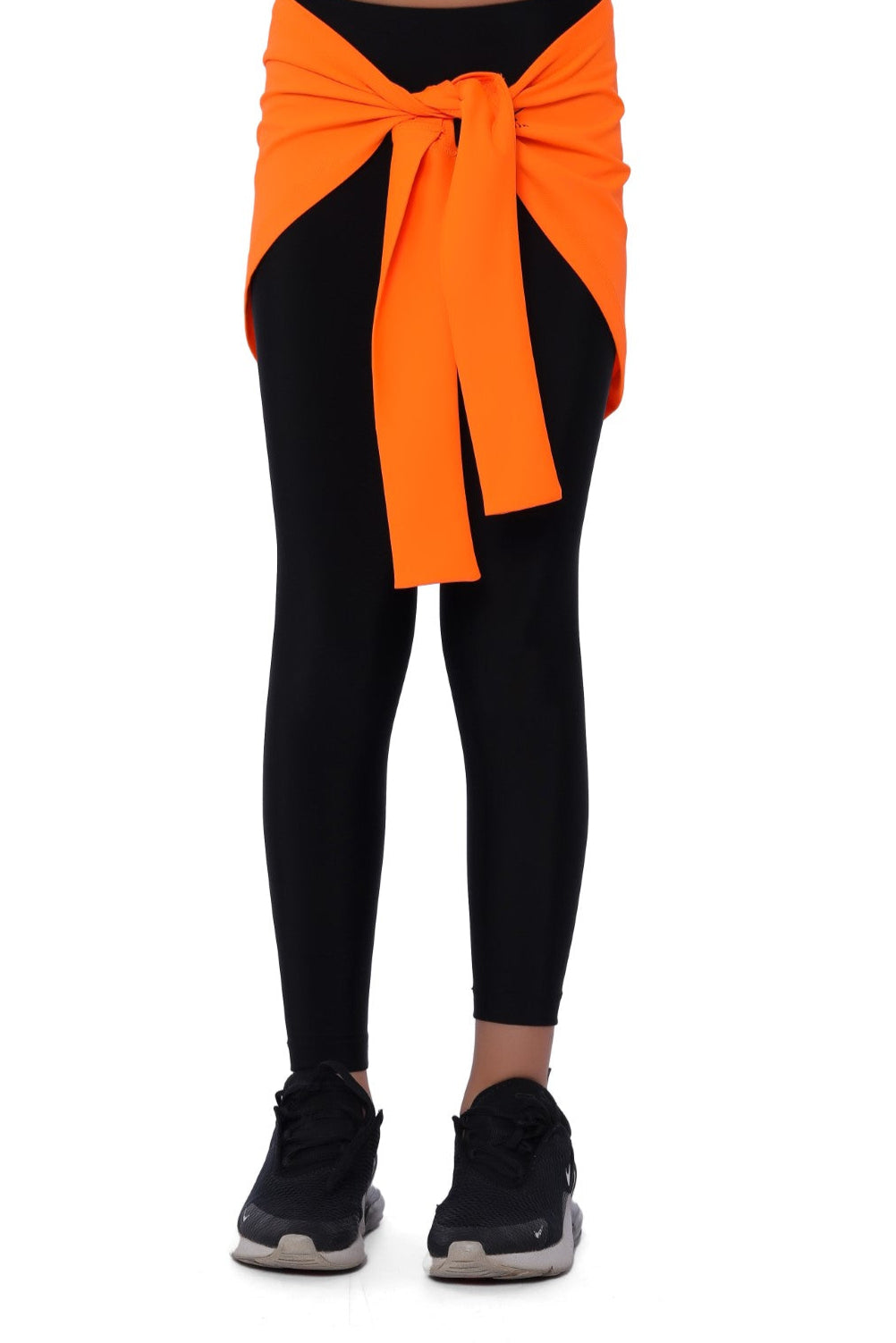 Athlete Home "Flow" Women's 2-in-1 Performance Leggings | High-Waisted Compression Tights with Integrated Tie-Wrap Skirt
