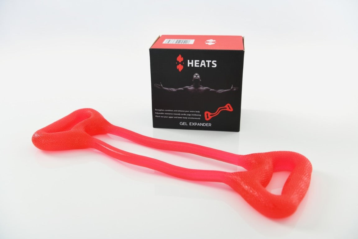 جهاز شد الصدر HEATS Gel Expander - أداة مقاومة لعضلات الصدر لتمارين الصدر والذراعين والجزء العلوي من الجسم - معدات جيم منزلية محمولة