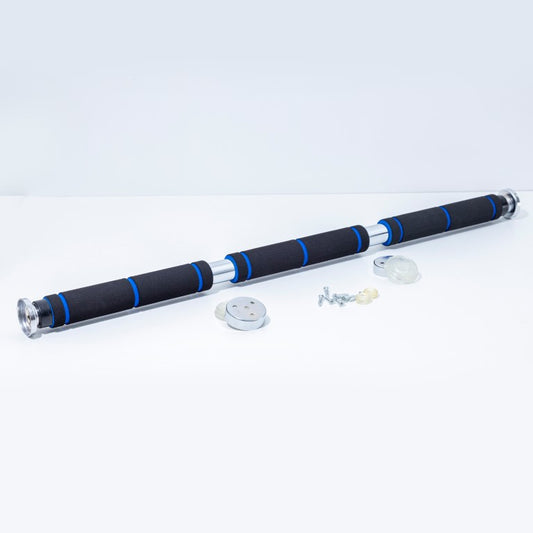 Doorway pull-up bar with padded handles, screw-in - without - preferably with screws - for pull-up exercises or a sandbag holder.