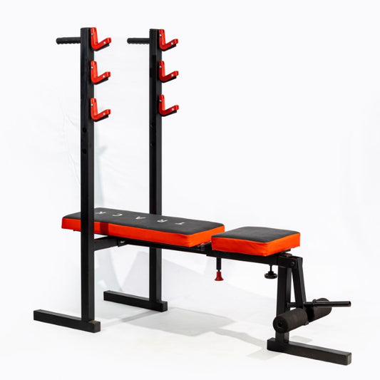 Track Olympian Multi-Press Bench with Integrated Squat Rack & Pull-Up Bar | All-in-One Home Gym Station for Full-Body Strength Training in Egypt