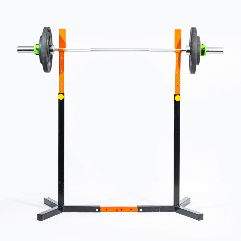 Athlete Home Pro-Series Adjustable Squat & Bench Press Stand | Heavy-Duty, Multi-Functional Barbell Rack for Home Gym Strength Training, Weightlifting, and Powerlifting