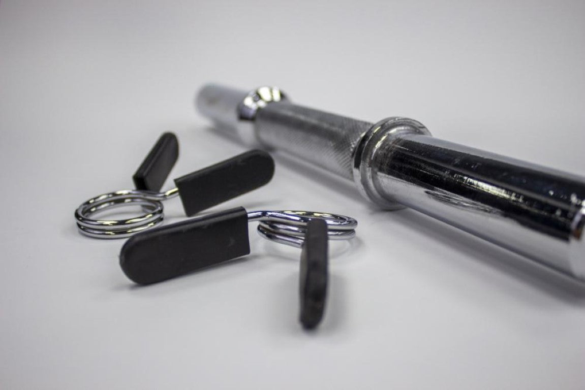 أثليت هوم Forge-Grip Pro مقبض دمبل - بار فولاذي مطلي بالكروم مع مقبض محكم وأقفال أوزان - مثالي للجيم المنزلي ورفع الأثقال في مصر قطعة واحدة