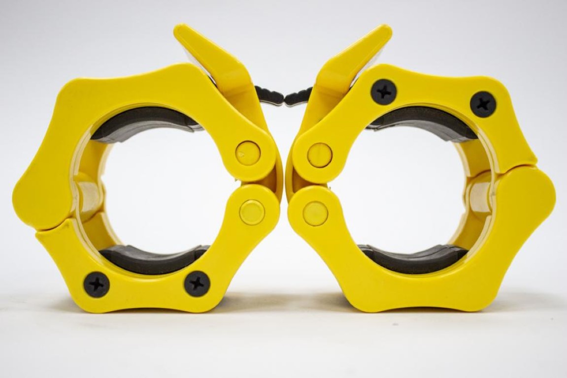 أقفال البار الأوليمبي Pro-Lock سريعة الغلق من أثليت هوم | زوج من المثبتات شديدة التحمل لتأمين الأوزان في رفع الأثقال والباورليفتنج(زوج)