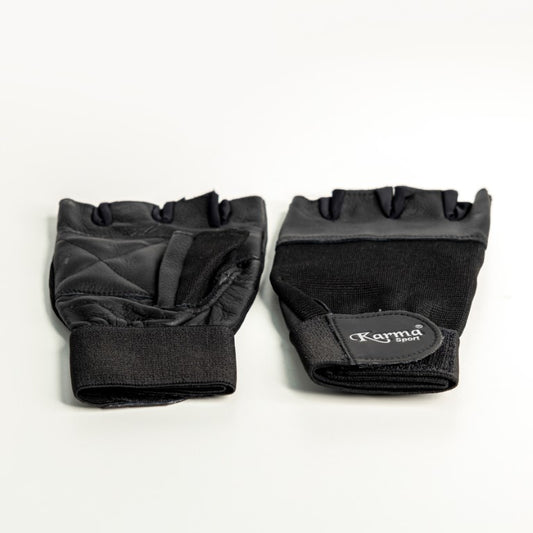 قفازات كارما سبورت الاحترافية لرفع الأثقال | جوانتي تمرين بمسند للمعصم وراحة يد جلد مبطنة | مثالي للجيم والكروس فيت للرجال والنساء في مصر