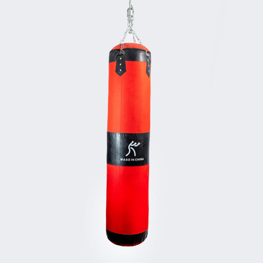 Black Red fabric Sand Bag With - Metal Chain