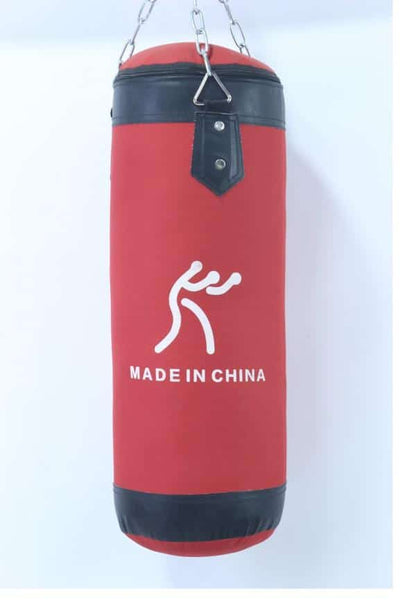Black Red fabric Sand Bag With - Metal Chain