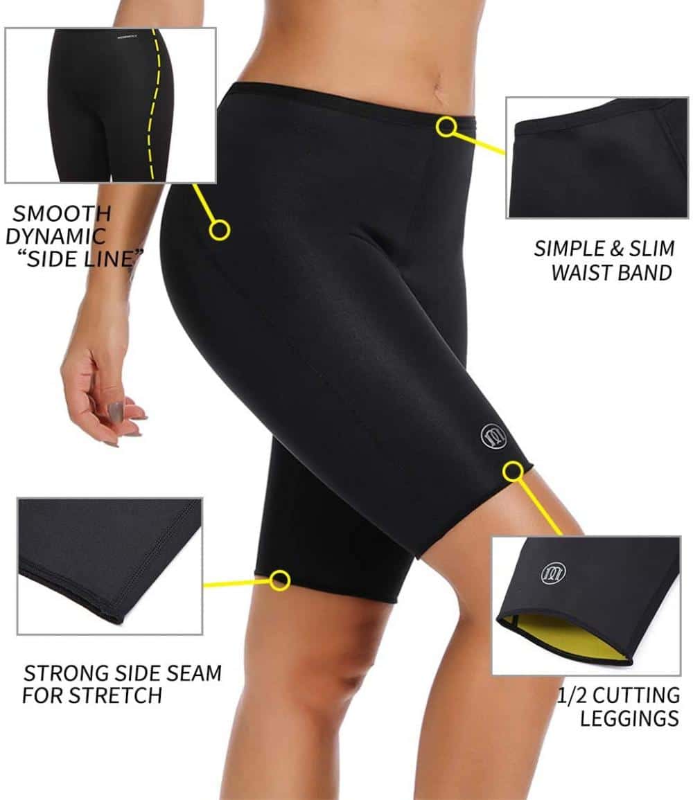 بنطلون هوت شيبرز الحراري للتمرين - بنطلون سونا من النيوبرين لزيادة التعرق وتكثيف شدة التمرين