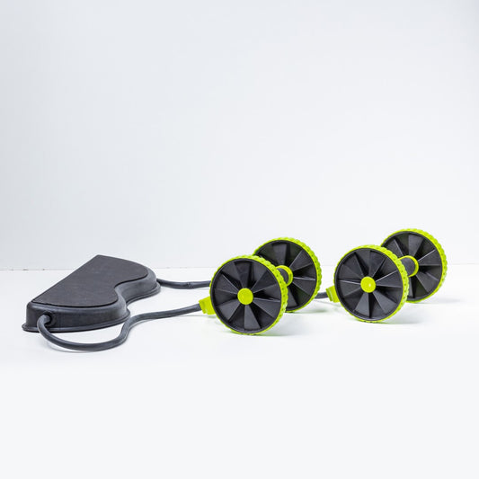 Revoflex Xtreme Ab & Full Body Trainer | Dual-Wheel Ab Roller with Resistance Bands for Core Strength, Home Gym Workouts