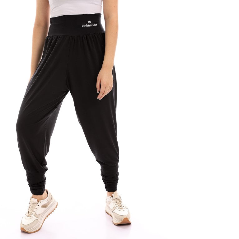 Athlete Home Women's Aura Flow High-Waist Joggers | Ultra-Soft Harem Style Yoga, Dance & Lounge Pants with Tapered Ankle