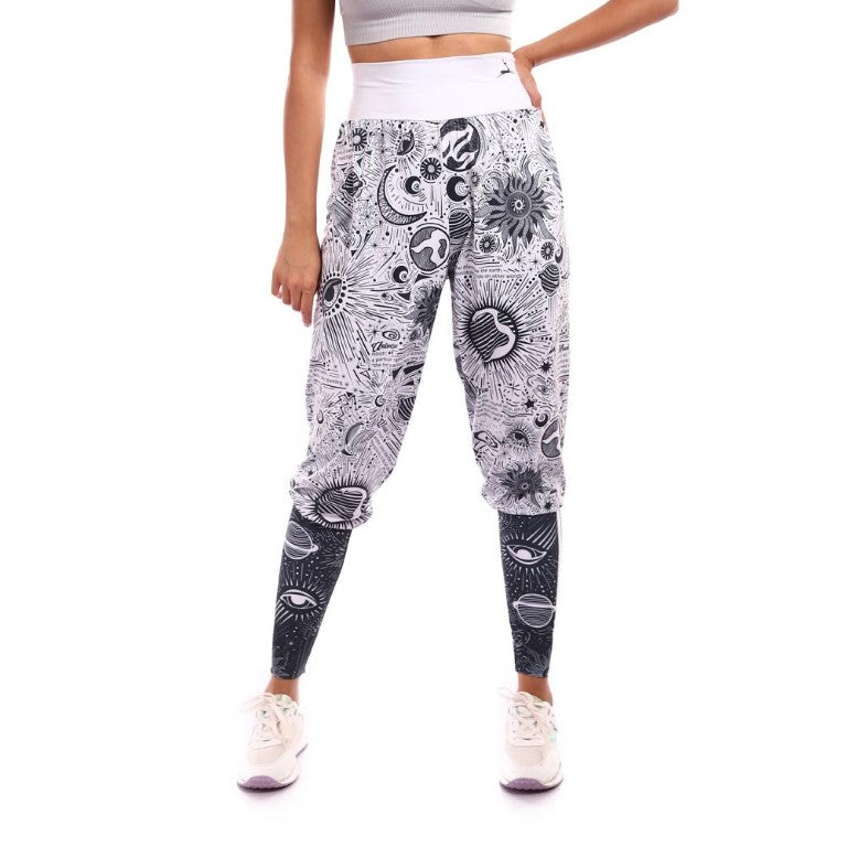 Athlete Home Women's Aura Flow High-Waist Joggers | Ultra-Soft Harem Style Yoga, Dance & Lounge Pants with Tapered Ankle