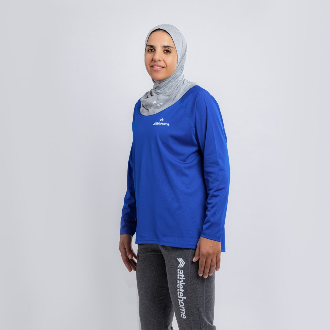 Breathable & Comfortable Workout Shirt for Women | Athlete Home | Green Long Sleeve Design