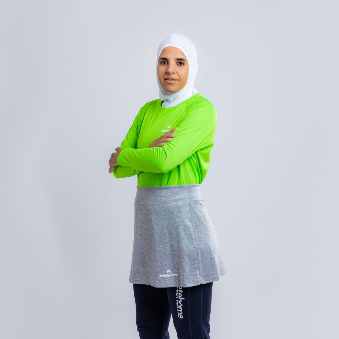 Breathable & Comfortable Workout Shirt for Women | Athlete Home | Green Long Sleeve Design