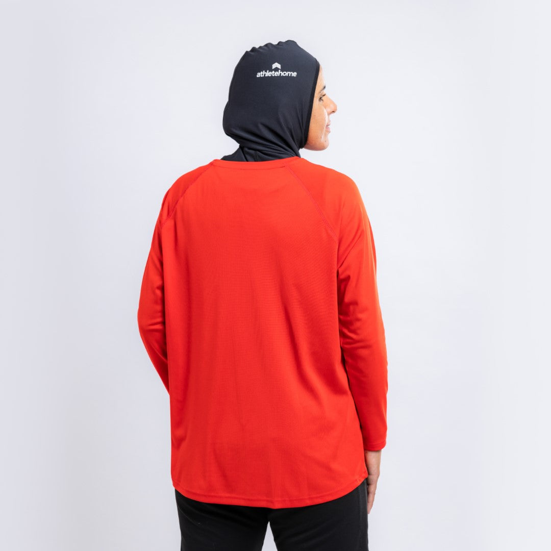 Breathable & Comfortable Workout Shirt for Women | Athlete Home | Green Long Sleeve Design