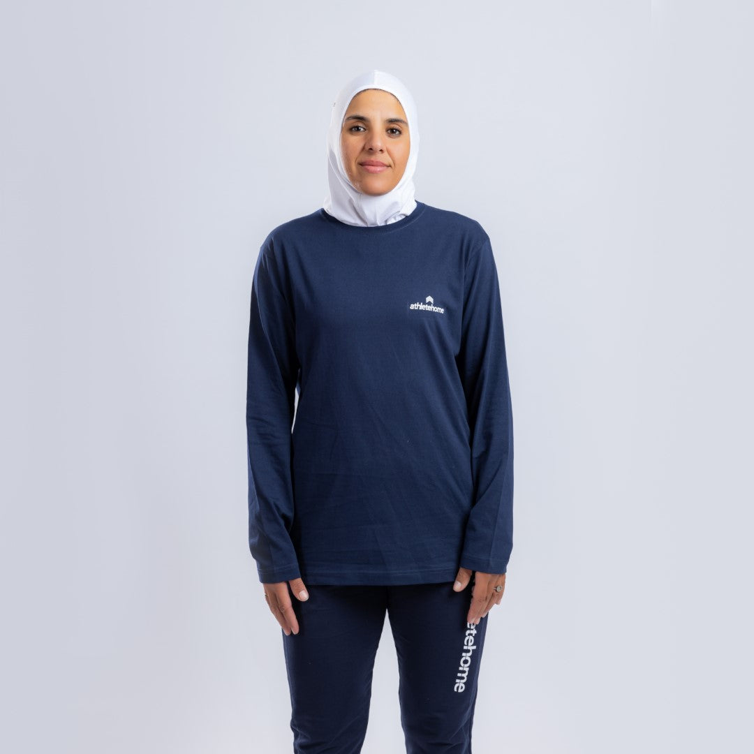 Breathable & Comfortable Workout Shirt for Women | Athlete Home | Green Long Sleeve Design