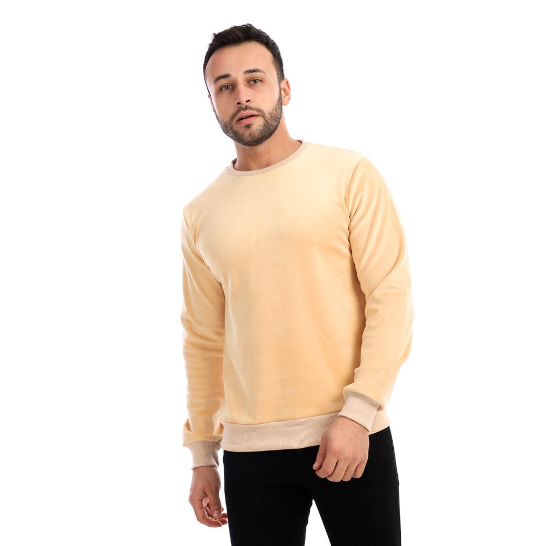 Athlete Home Men's Velour Crewneck Sweatshirt - Ultra-Soft Premium Pullover for Post-Workout Comfort, Athleisure, and Casual Style in Egypt