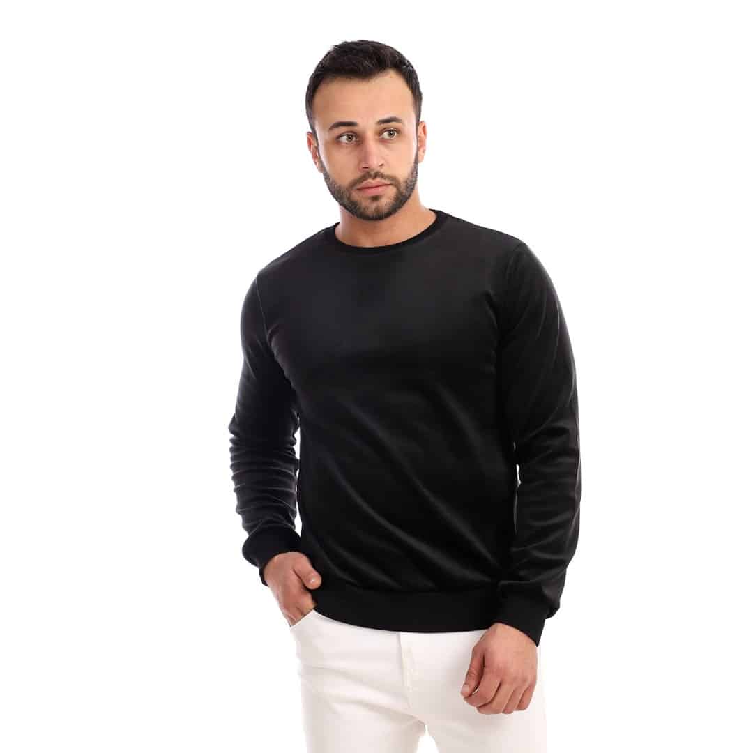 Athlete Home Men's Velour Crewneck Sweatshirt - Ultra-Soft Premium Pullover for Post-Workout Comfort, Athleisure, and Casual Style in Egypt
