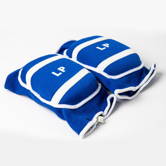 واقيات ركبة مبطنة احترافية من LP (لون أزرق) لكرة الطائرة والسلة – دعامات حماية للجيم والمصارعة والتمارين الأرضية في مصر