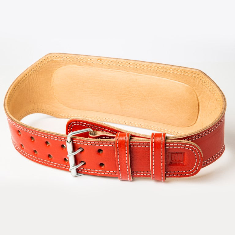 Padded Leather Weightlifting Belt: Durable Support Belt for Men and Women - Perfect for Bodybuilding