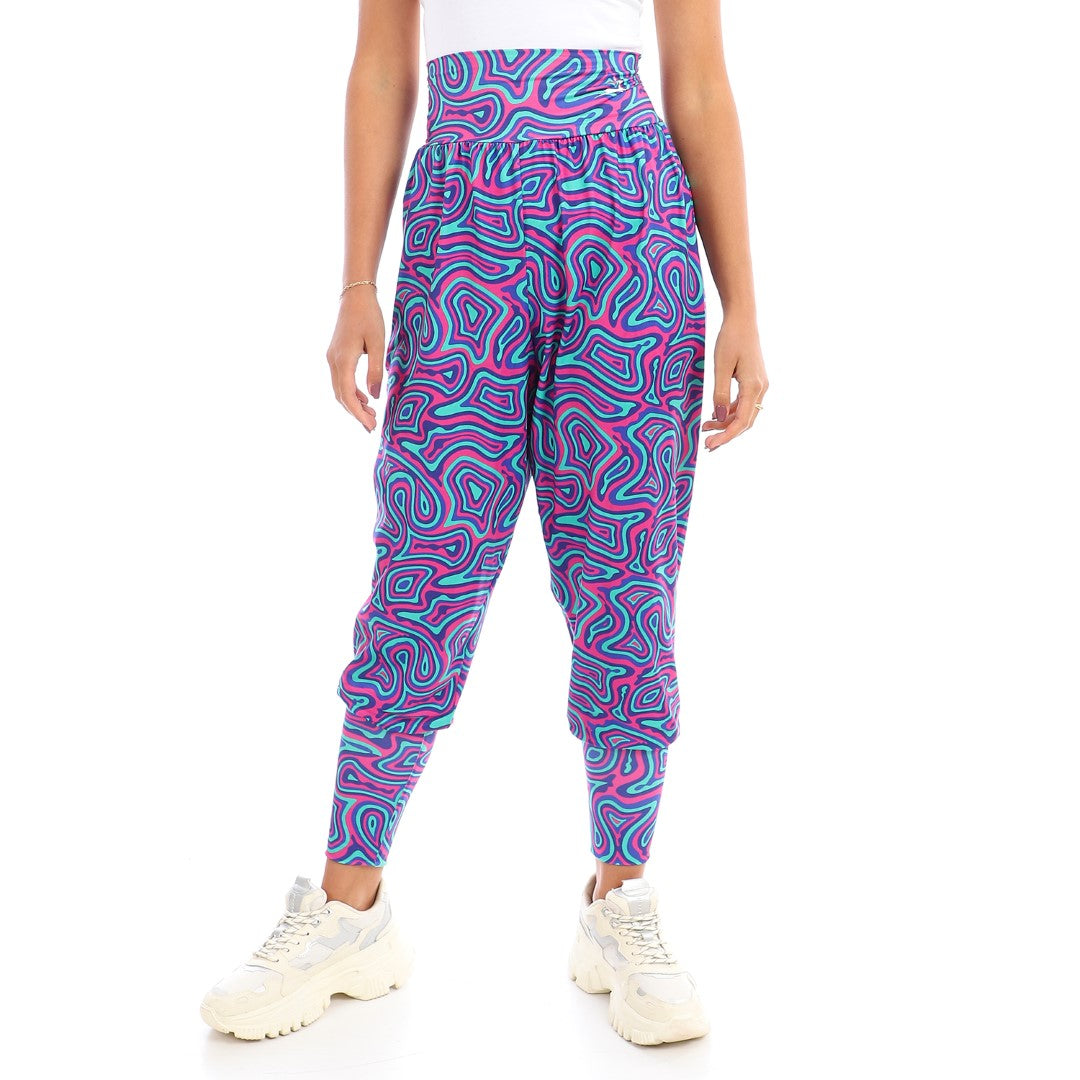 Athlete Home Women's Aura Flow High-Waist Joggers | Ultra-Soft Harem Style Yoga, Dance & Lounge Pants with Tapered Ankle