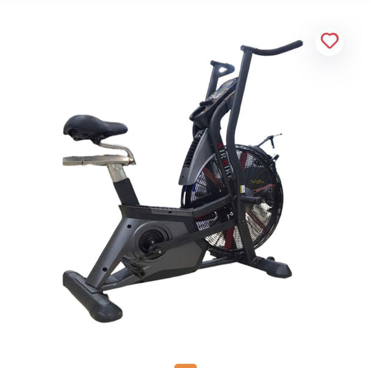Mega Fox 110 Kg Max Air Bike Exercise Bike for Home Cardio and HIIT Workouts - Fan-Based Resistance, LCD Display, Adjustable Seat - Ideal for Intense Cardio, Calorie Burning, and Endurance Training in Egypt