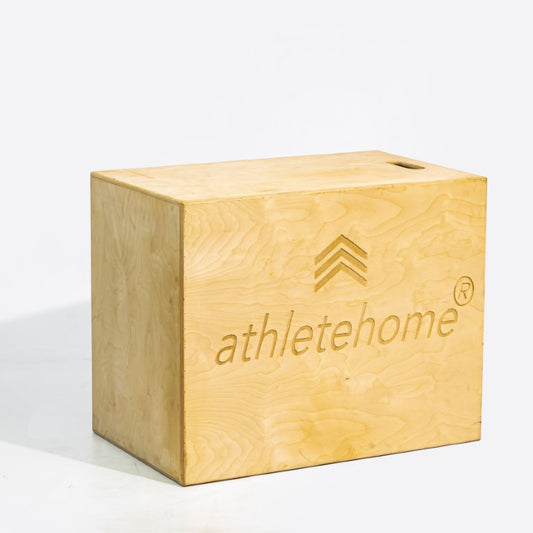 Athlete Home 3-in-1 Wood Plyo Box | Professional Wooden Plyometric Jump Box for Explosive Power, Strength & Conditioning | CrossFit & Gym Equipment