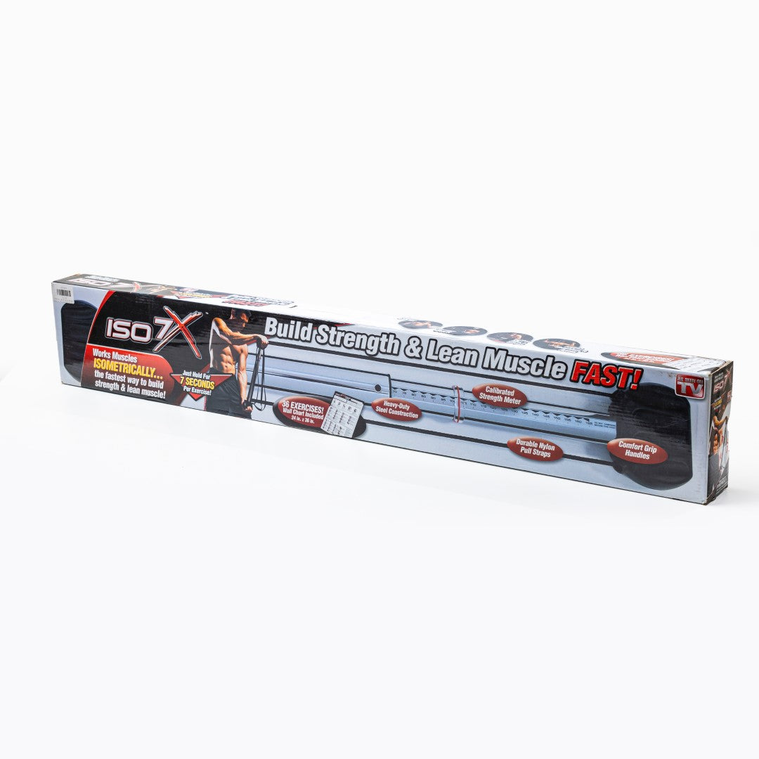 ISO 7X Isometric Exercise Bar & Home Gym System | Build Strength & Muscle Fast with 7-Second Workouts | Includes Exercise Chart