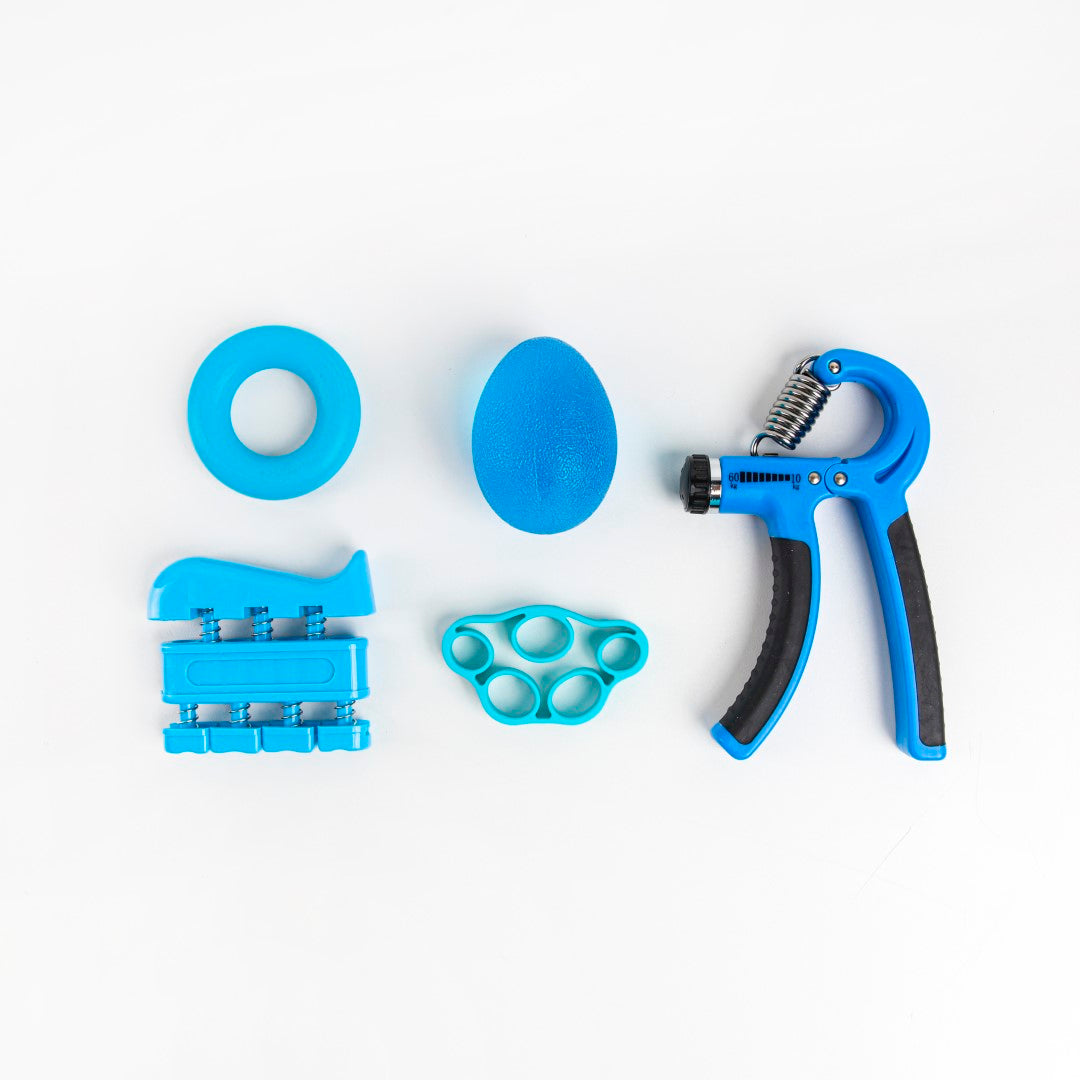 Athlete Home Ultimate 5-in-1 Grip Strengthener Kit | Complete Hand & Forearm Exerciser Set with Adjustable Gripper (10-60kg), Finger Stretcher & Rehab Tools for Powerlifting, Climbing & Injury Recovery