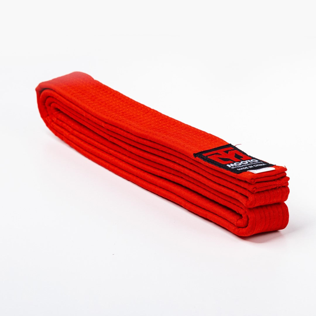 Mooto Professional Martial Arts Red Belt - Durable Cotton Belt for Taekwondo, Karate & Judo - Competition & Grading Rank Belt