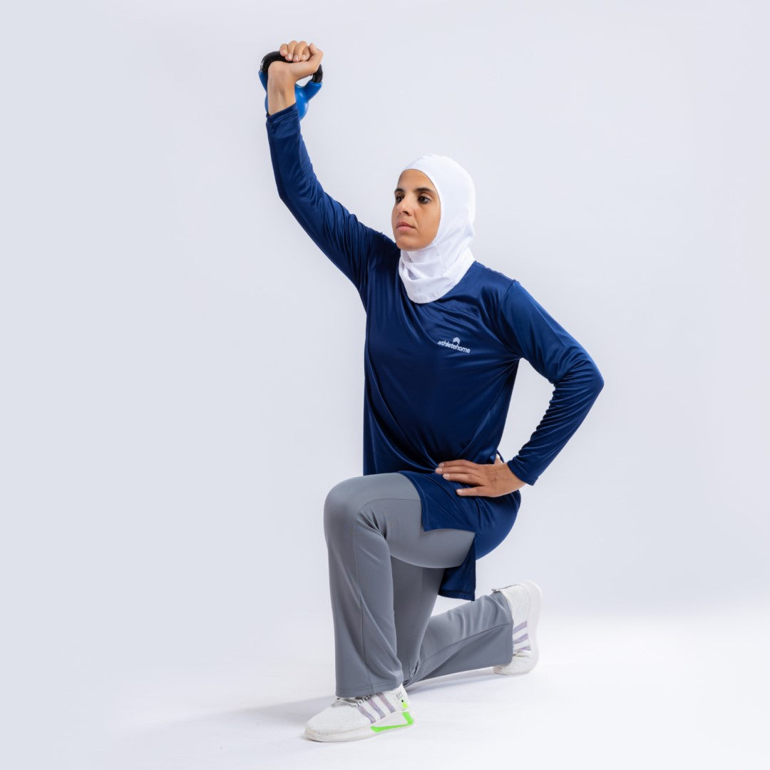 ملابس رياضيه محتشمه تيشيرت اكمام طويله مثالي للرياضه واللياقه البدنيه