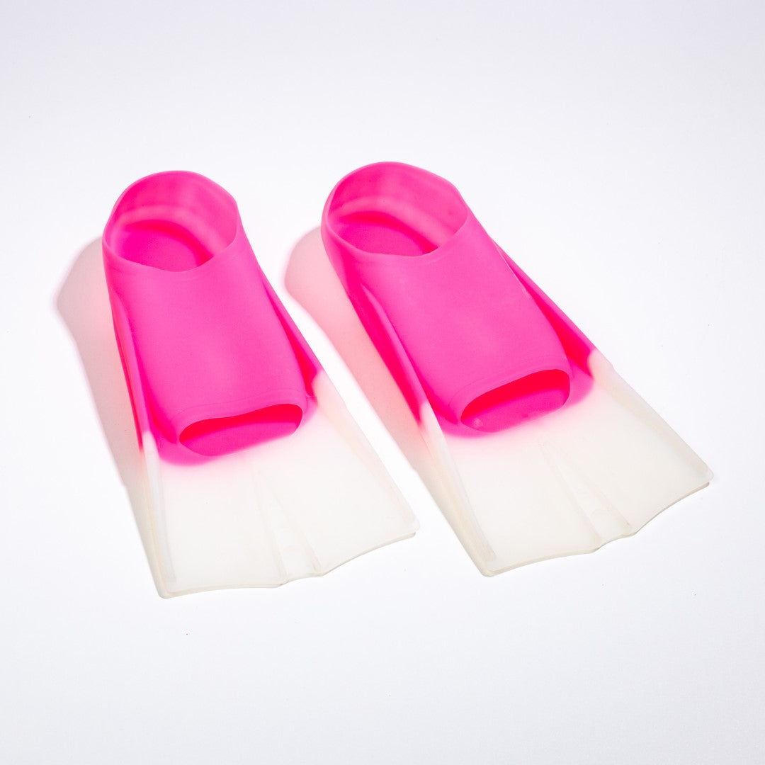 "Velocity-V" Short Blade Silicone Swim Fins | Training Flippers for Kick Speed & Ankle Flexibility | Leg & Glute Toning Aid for Swimmers