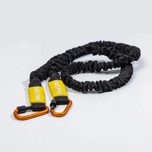 Livepro Bungee Resistance Cord for Explosive Speed & Agility Training - Heavy-Duty Athletic Cord with Safety Sleeve & Locking Carabiners for Power Workouts