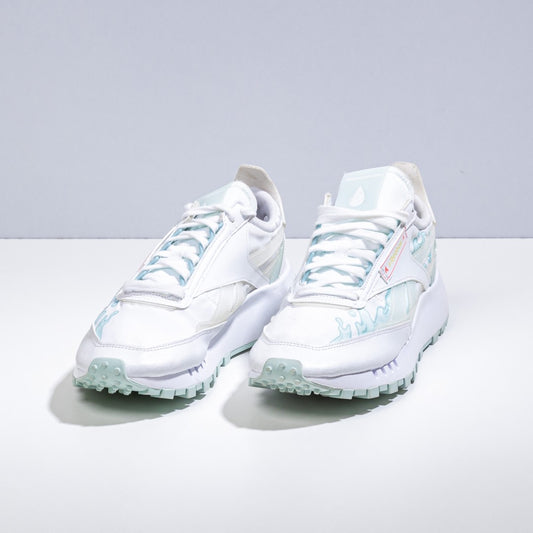 حذاء ريبوك كلاسيك ليذر ليجاسي AZ 'أكوا سبلاش' | سنيكرز للجنسين للأداء العالي والتمرين في الجيم | أبيض وأخضر لامع