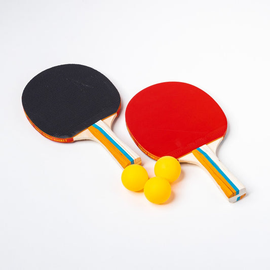 طقم تنس طاولة النجوم من أثليت هوم | مجموعة مضارب بينج بونج لشخصين مع 3 كرات | مضارب احترافية للسرعة والدوران والتحكم | معدات تمرين كارديو ممتعة لمصر
