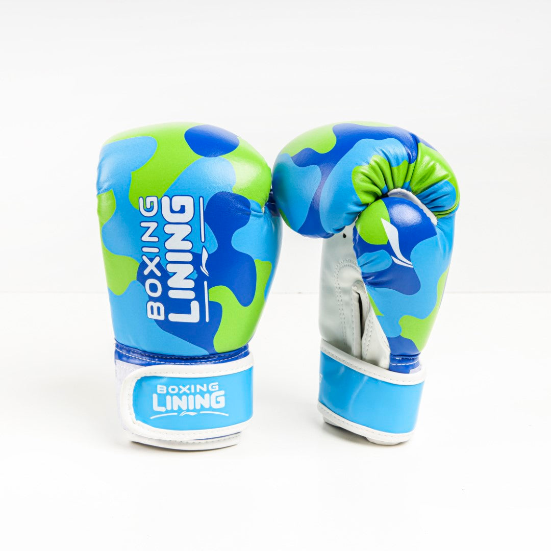 جوانتي بوكسينج Boxing Lining مموه - قفازات ملاكمة احترافية للتدريب والسبارينج بلون أزرق/أخضر مع دعم فائق للمعصم لتمارين الكيك بوكسينج، المواي تاي، وكيس الملاكمة