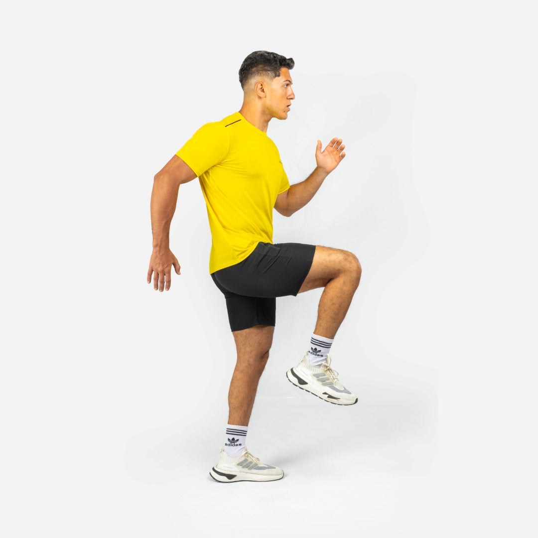 Athlete Home Men's Momentum Performance Tee & Agility Pro-Fit Shorts Set | Breathable Moisture-Wicking Gym & Running Kit for Peak Athletic Performance