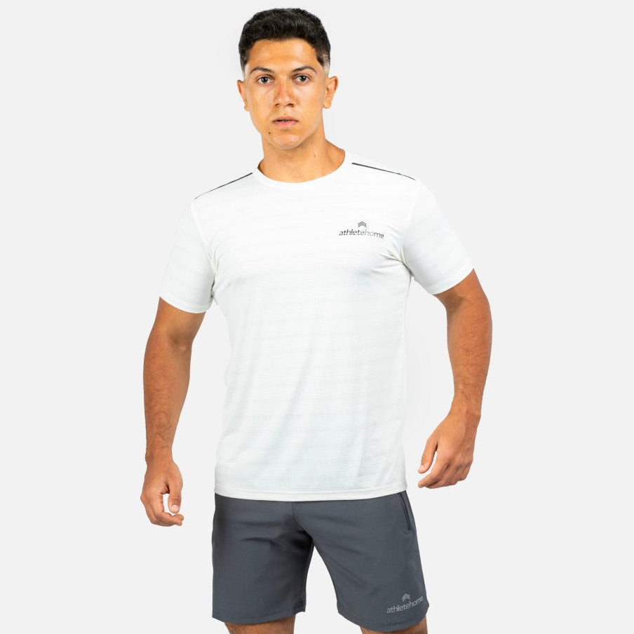 Athlete Home Men's Momentum Performance Tee & Agility Pro-Fit Shorts Set | Breathable Moisture-Wicking Gym & Running Kit for Peak Athletic Performance