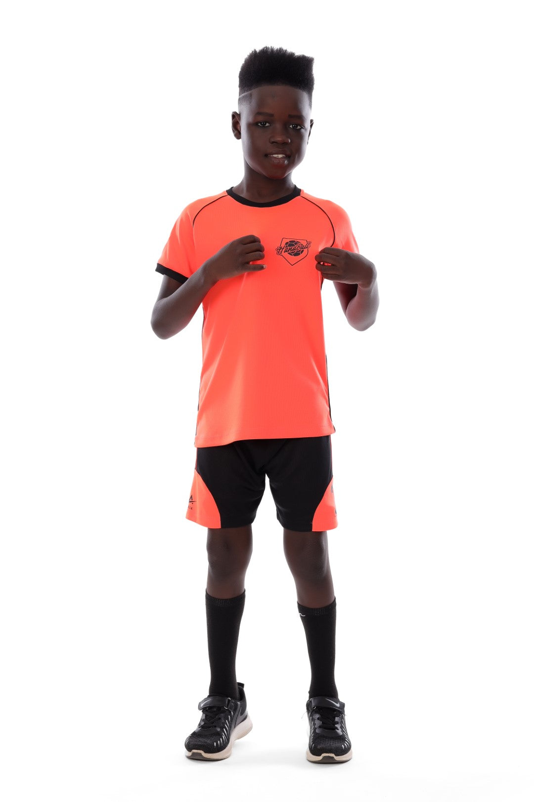 Athlete Home Youth Strike Football Kit – Boys' Performance Jersey & Shorts Set, Breathable High-Visibility Teamwear for Soccer