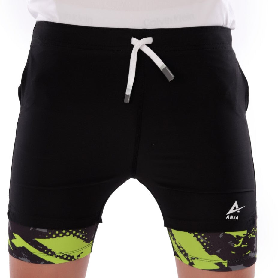 Athlete Home "Surge" Men's 2-in-1 Performance Shorts | Integrated Compression Tights for Gym, Running & CrossFit