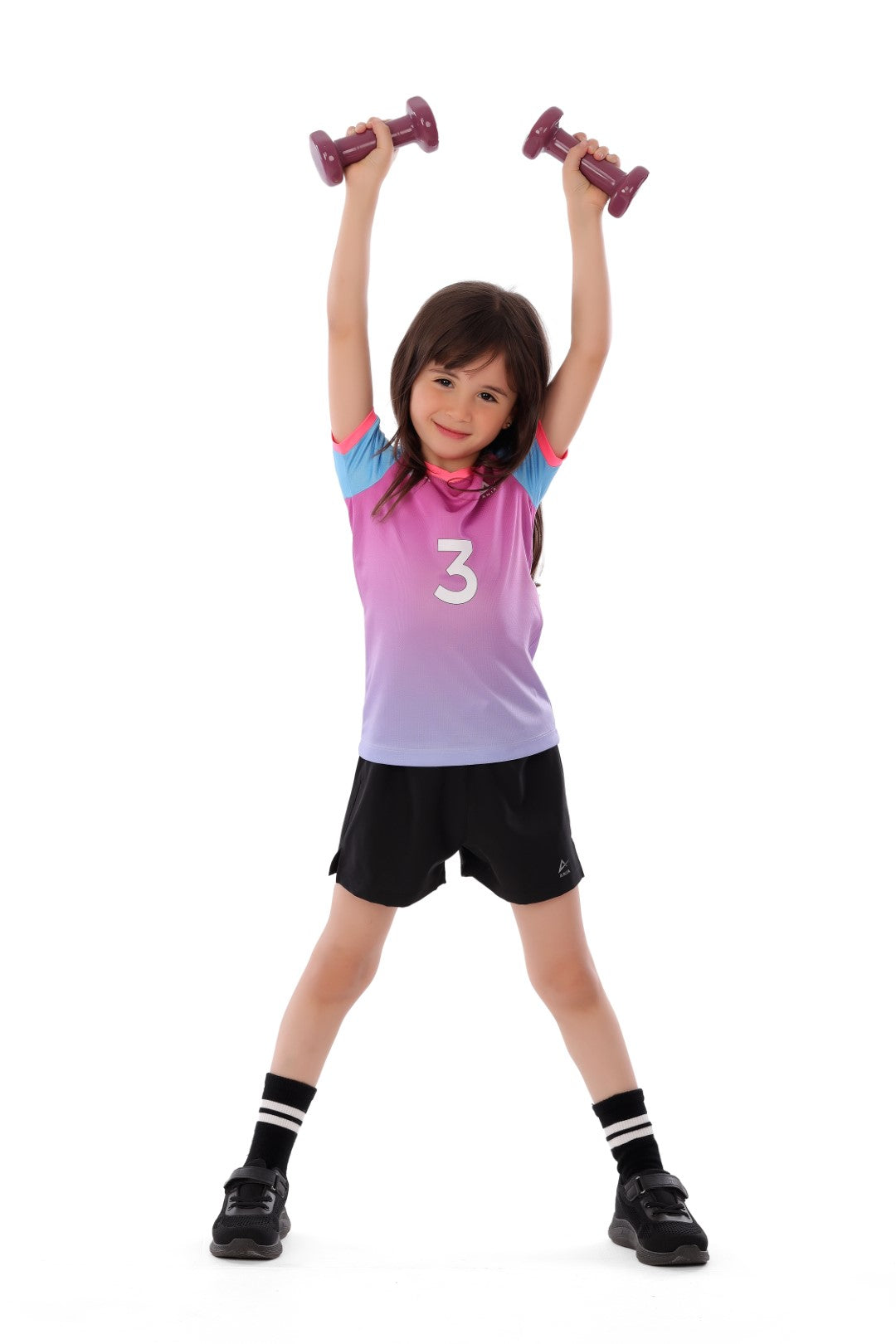Athlete Home Youth Nova Performance T-Shirt – Girls' Gradient Sports Jersey, Breathable Moisture-Wicking Top for Football, Team Sports & Active Play