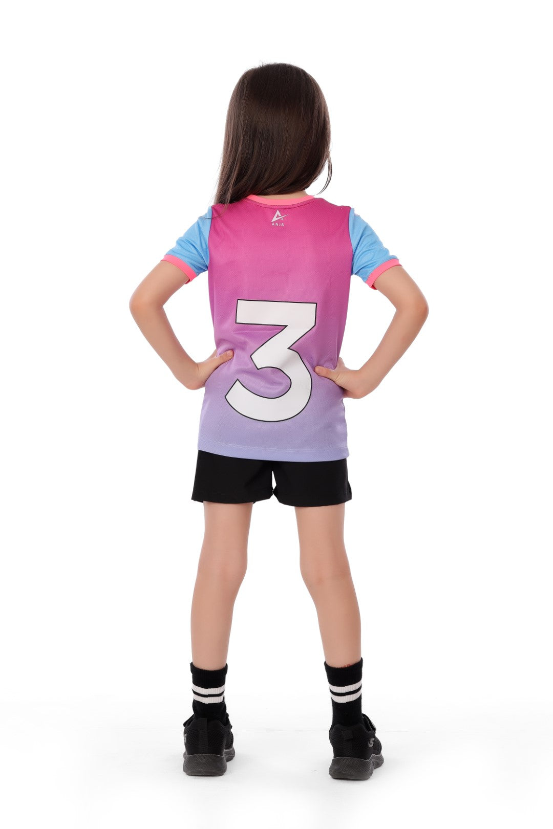 Athlete Home Youth Nova Performance T-Shirt – Girls' Gradient Sports Jersey, Breathable Moisture-Wicking Top for Football, Team Sports & Active Play