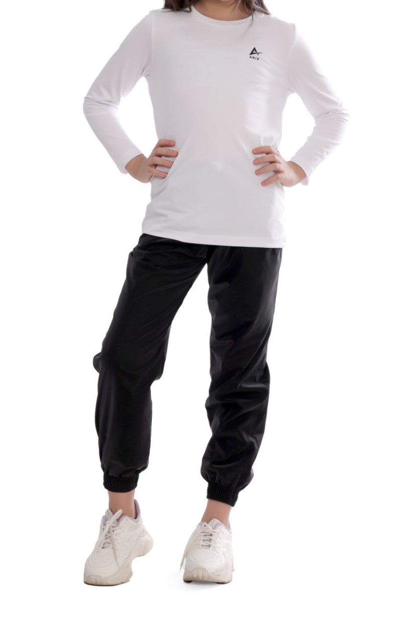 Athlete Home Youth Core Long Sleeve Performance Tee – Girls' Breathable Base Layer Training Shirt, Moisture-Wicking Top for All Sports & Activities