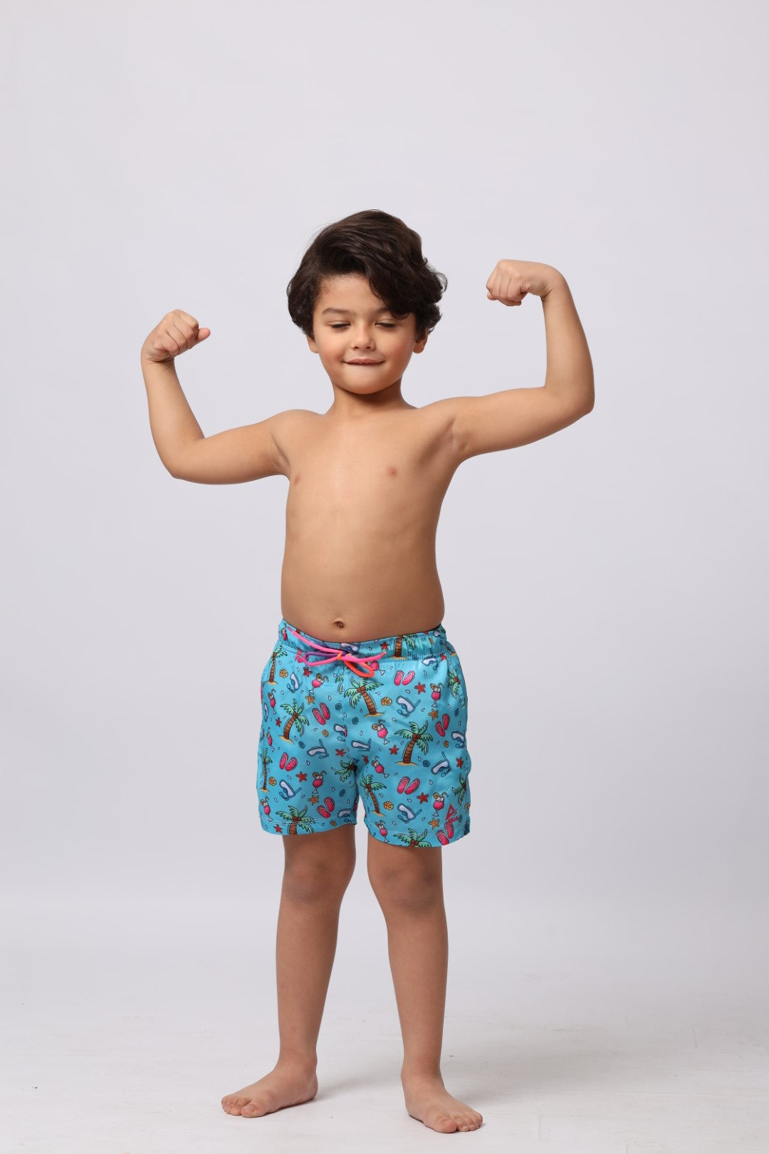 Boys Tropical Splash Quick-Dry Swim Trunks | Durable Kids Beach & Pool Shorts with Comfort-Fit Lining | UV-Protective Children's Summer Swimwear Egypt