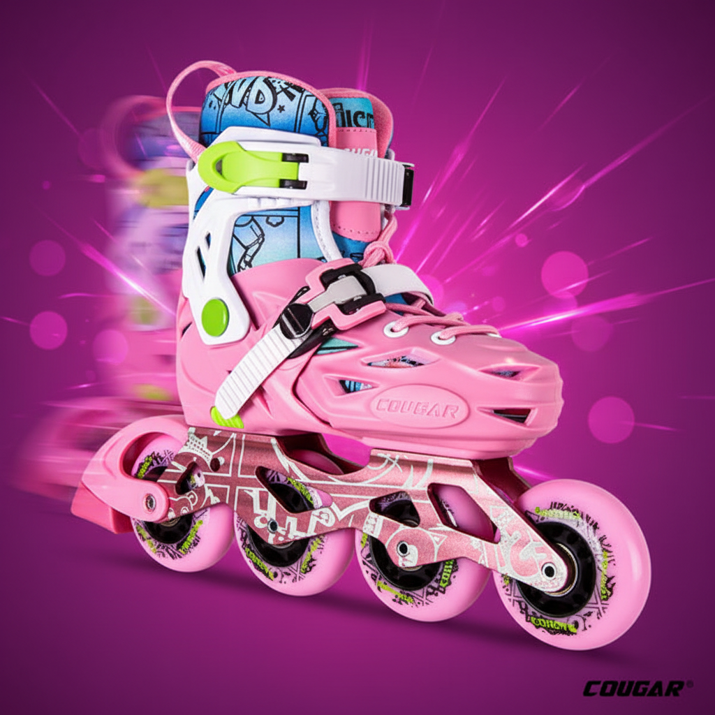 Cougar C1 Professional Adjustable Inline Skates for Adults & Teens – High-Performance Rollerblades for Fitness, Training & Outdoor Skating in Egypt
