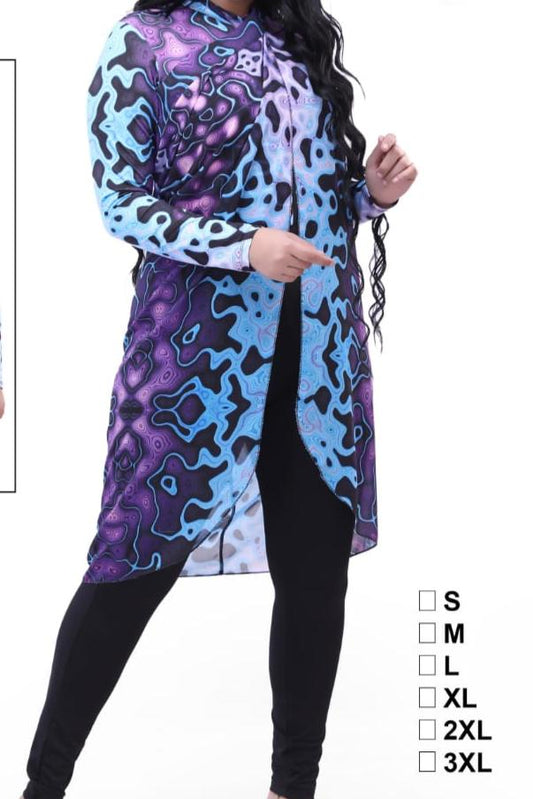 بوركيني "تيار أكوا" من Athlete Home: مايوه شرعي عصري بتونيك مفتوح، ليجنز وكابيشون، ملابس سباحة إسلامية سريعة الجفاف ومقاومة للشمس في مصر