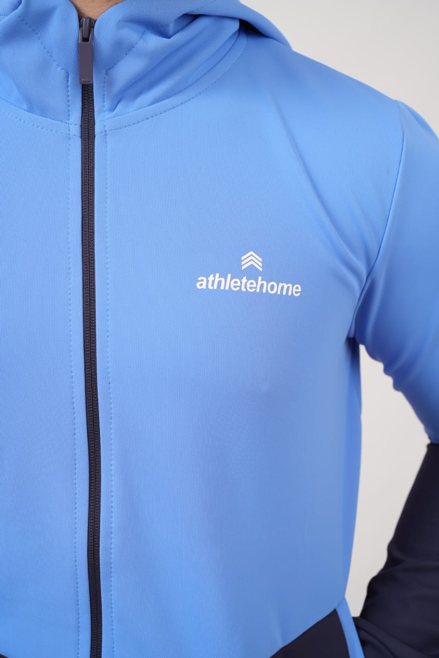 Athlete Home "Apex" Performance Tracksuit | Men's Full-Zip Hooded Jacket and Pants Set for Gym, Training & Running | Technical Stretch Fabric