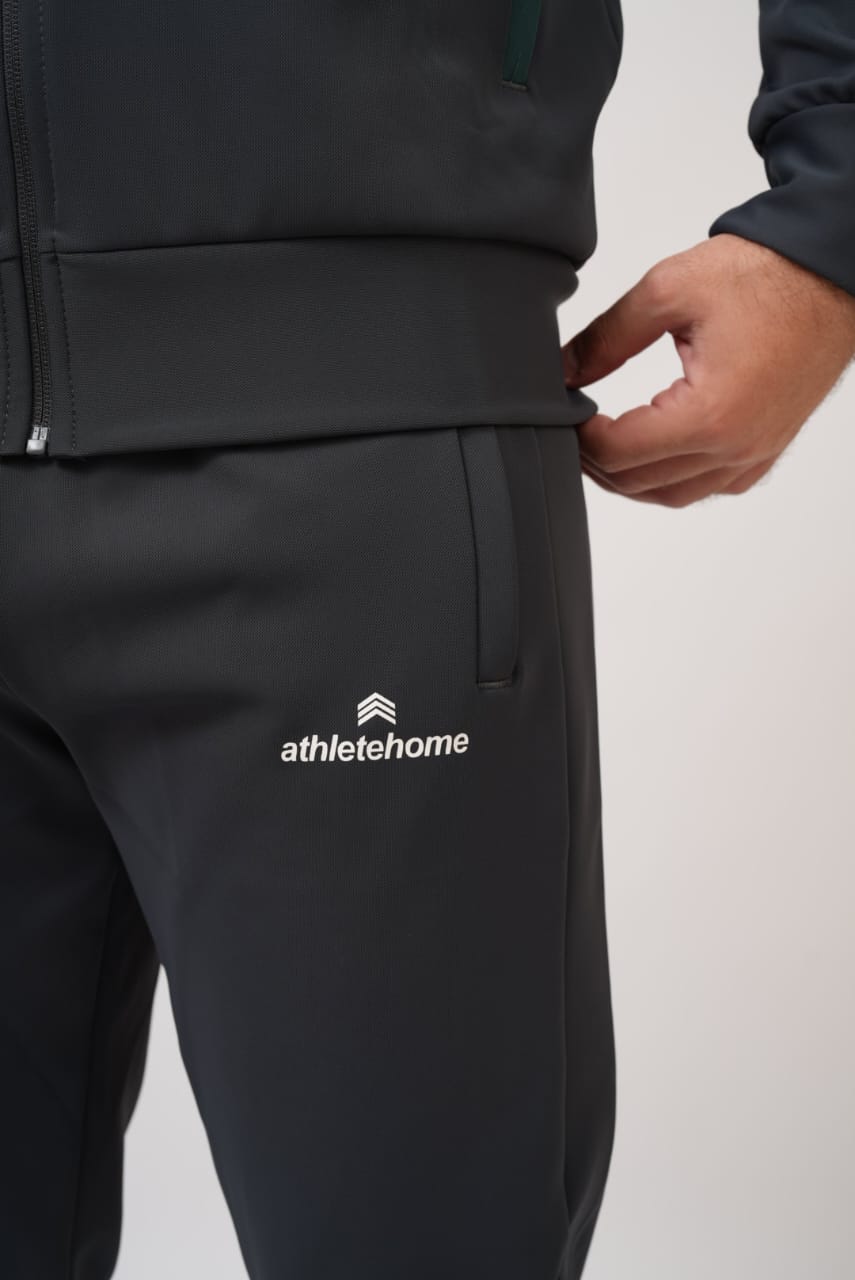 Athlete Home "Apex" Performance Tracksuit | Men's Full-Zip Hooded Jacket and Pants Set for Gym, Training & Running | Technical Stretch Fabric