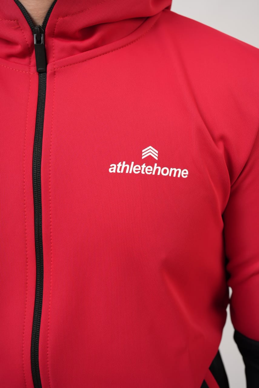 Athlete Home "Apex" Performance Tracksuit | Men's Full-Zip Hooded Jacket and Pants Set for Gym, Training & Running | Technical Stretch Fabric