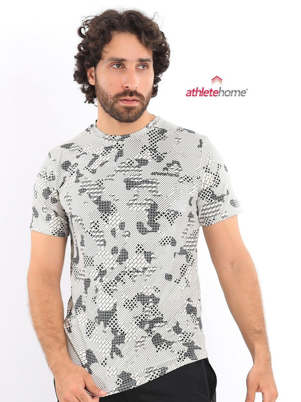 Athlete Home 'Disruptor' Men's Performance T-Shirt | Digital Camo Print Gym & Training Top | Breathable & Lightweight in Egypt
