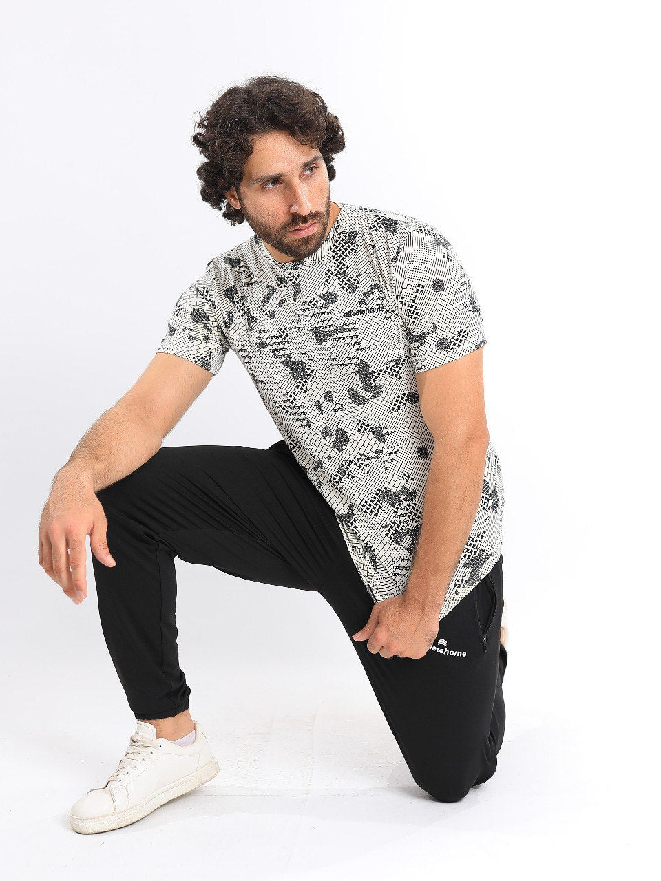 Athlete Home 'Disruptor' Men's Performance T-Shirt | Digital Camo Print Gym & Training Top | Breathable & Lightweight in Egypt