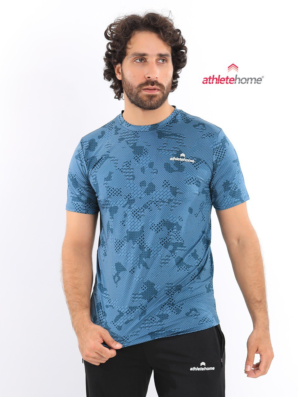 Athlete Home 'Disruptor' Men's Performance T-Shirt | Digital Camo Print Gym & Training Top | Breathable & Lightweight in Egypt